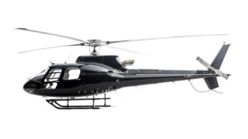 Side view of helicopter on the transparent background, Format png