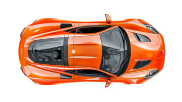 Orange Sports Car on the transparent background, Format png