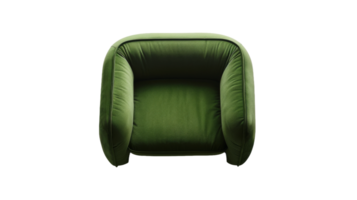 moderno verde poltrona em a transparente fundo, formato png