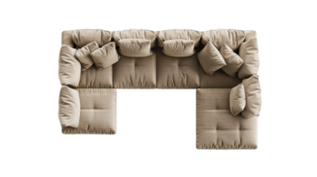 Sand Modular Sofa Setup on the transparent background, Format png