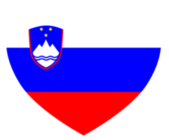 Slovenia flag heart shape png