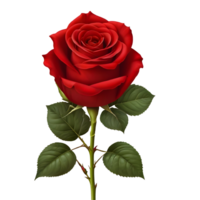 Red rose on white background png