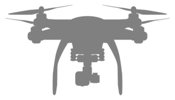 Drönare kamera eller uav silhuett, platt stil, kan använda sig av för konst illustration, appar, hemsida, piktogram, logotyp gram, eller grafisk design element png