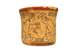 Late Classic 600-900 AD Maya polychrome pottery. png