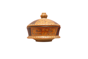 en retard classique 600-900 un d Maya polychrome poterie. png