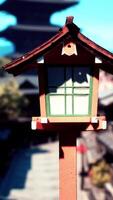 Japan cityscape in tample historic district video