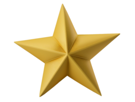 golden yellow star isolated png