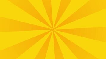 Sol raio amarelo fundo animação fundo radial rotação video