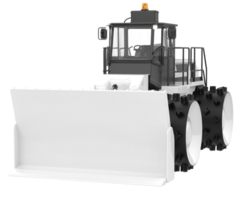 bulldozer isolé sur Contexte. 3d le rendu - illustration png