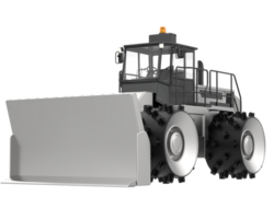 Bulldozer isolated on background. 3d rendering - illustration png
