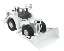 bulldozer isolerat på bakgrund. 3d tolkning - illustration png