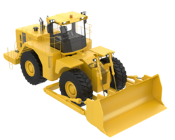 Bulldozer isolated on background. 3d rendering - illustration png