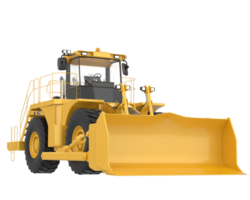 Bulldozer isolated on background. 3d rendering - illustration png