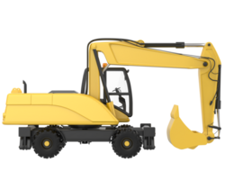 Excavator isolated on background. 3d rendering - illustration png