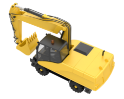 Excavator isolated on background. 3d rendering - illustration png