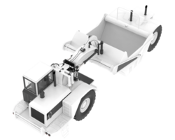 roue tracteur grattoir isolé sur Contexte. 3d le rendu - illustration png