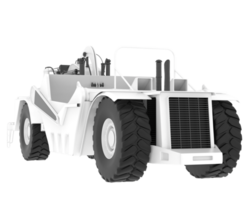 Wheel tractor scraper isolated on background. 3d rendering - illustration png