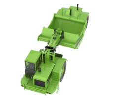 hjul traktor skrapa isolerat på bakgrund. 3d tolkning - illustration png