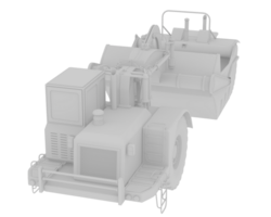 hjul traktor skrapa isolerat på bakgrund. 3d tolkning - illustration png