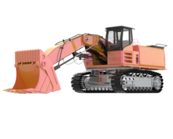 Excavator isolated on background. 3d rendering - illustration png