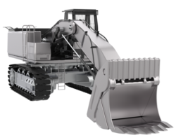 Excavator isolated on background. 3d rendering - illustration png