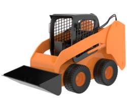 Skid steer loader isolated on background. 3d rendering - illustration png