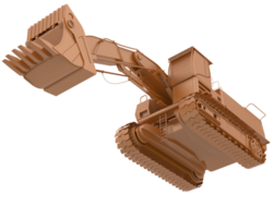 Excavator isolated on background. 3d rendering - illustration png
