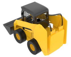 Skid steer loader isolated on background. 3d rendering - illustration png