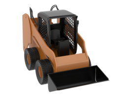 Skid steer loader isolated on background. 3d rendering - illustration png