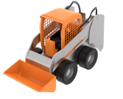 Skid steer loader isolated on background. 3d rendering - illustration png