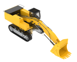 Excavator isolated on background. 3d rendering - illustration png