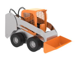 Skid steer loader isolated on background. 3d rendering - illustration png