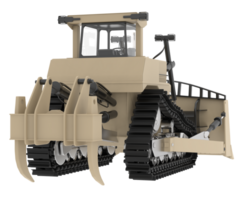 Bulldozer isolated on background. 3d rendering - illustration png