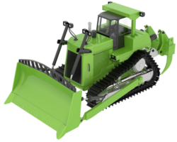 bulldozer isolé sur Contexte. 3d le rendu - illustration png