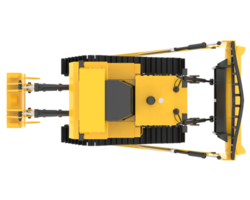 bulldozer isolerat på bakgrund. 3d tolkning - illustration png