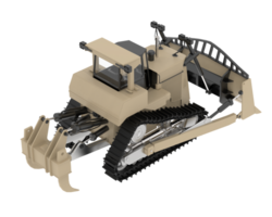 bulldozer geïsoleerd Aan achtergrond. 3d renderen - illustratie png