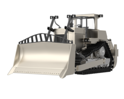 Bulldozer isolated on background. 3d rendering - illustration png