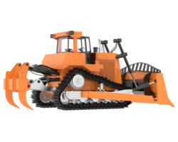 Bulldozer isolated on background. 3d rendering - illustration png