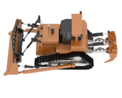 Bulldozer isolated on background. 3d rendering - illustration png