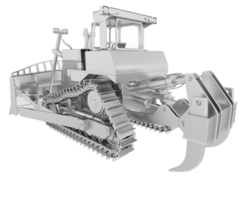 bulldozer isolé sur Contexte. 3d le rendu - illustration png