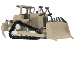 Bulldozer isolated on background. 3d rendering - illustration png