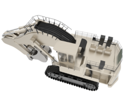 Excavator isolated on background. 3d rendering - illustration png