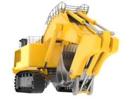Excavator isolated on background. 3d rendering - illustration png