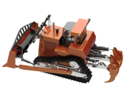 bulldozer isolé sur Contexte. 3d le rendu - illustration png