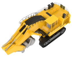 Excavator isolated on background. 3d rendering - illustration png