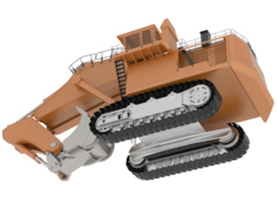 Excavator isolated on background. 3d rendering - illustration png