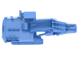 Excavator isolated on background. 3d rendering - illustration png