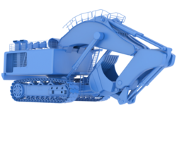 Excavator isolated on background. 3d rendering - illustration png
