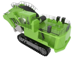 Excavator isolated on background. 3d rendering - illustration png