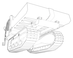 crawler isolerat på bakgrund. 3d tolkning - illustration png